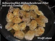 Rezept: Schwein : Medalions mit Schweinefilet und Hรคhnchenbrust als Partyknรผller Schwein : Medalions mit Schweinefilet und Hรคhnchenbrust als Partyknรผller - Rezept