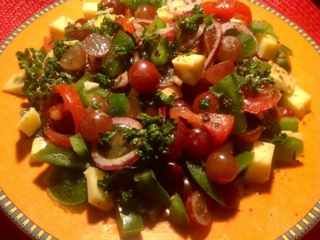 Paprika-Trauben-Käsesalat - Rezept - Bild Nr. 2