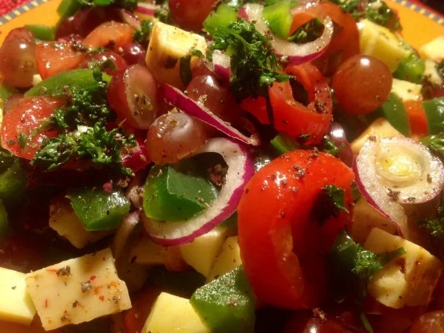 Paprika-Trauben-Käsesalat - Rezept - Bild Nr. 4