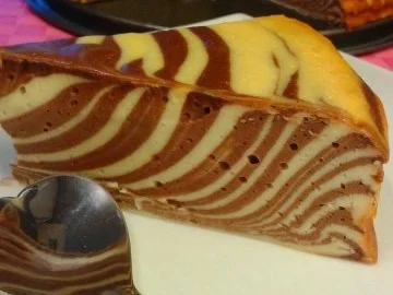Zebra Käsekuchen ohne Boden - Rezept