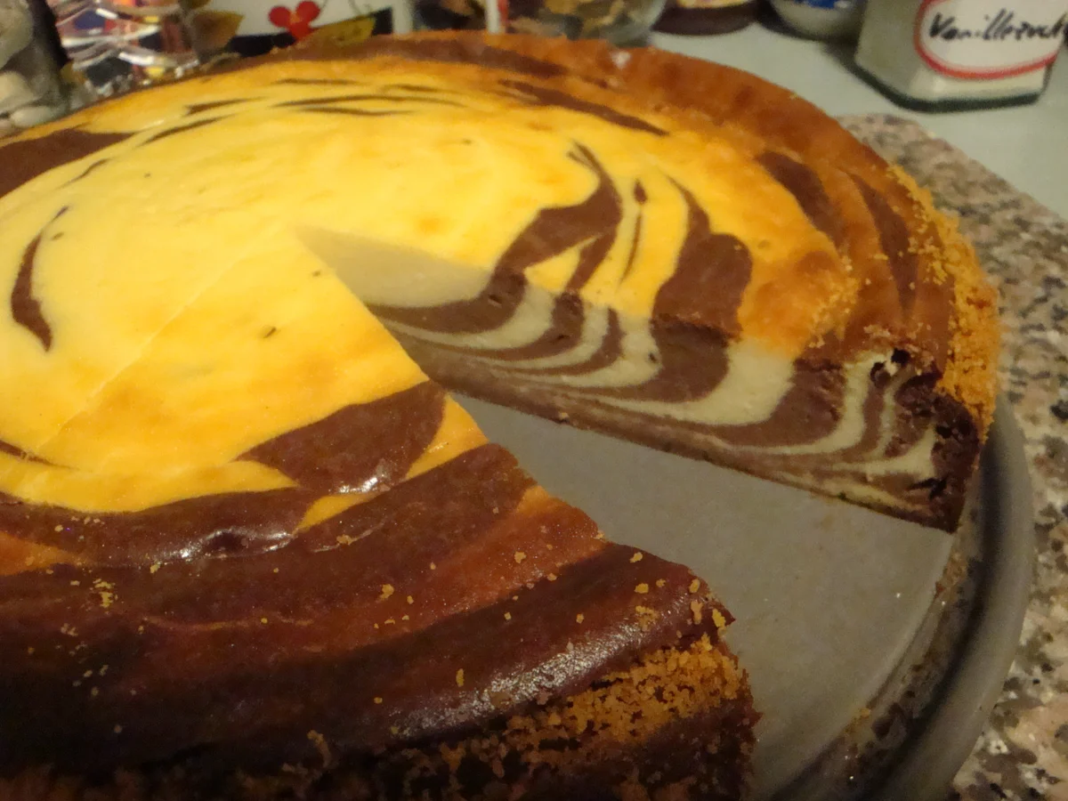 Zebra Käsekuchen ohne Boden - Rezept - Bild Nr. 2608