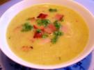 Lauchsuppe mit Schinkenfleckerln - Rezept