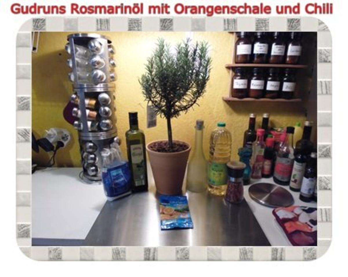 Öl: Rosmarinöl mit Orangenschale, Chili und Salz - Rezept - Bild Nr. 2