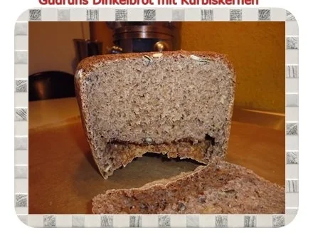 Rezept: Brot: Dinkelbrot mit Kürbiskernen Bild Nr. 10 Brot: Dinkelbrot mit Kürbiskernen - Rezept - Bild Nr. 10