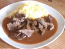 Geschnetzelte Leber "sauer" - Rezept