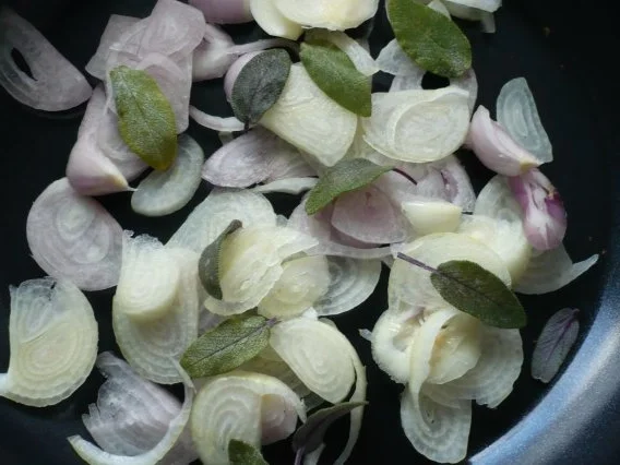 Kürbis - Orangensuppe mit Zwiebel - Topping - Rezept - Bild Nr. 5