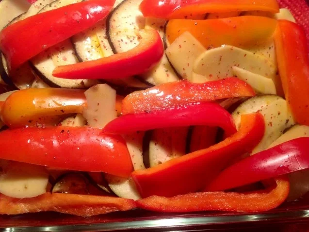 Paprika-Auberginen-Moussaka - Rezept - Bild Nr. 7