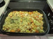 Auflauf: von Rosenkohl und Süßkartoffel - Rezept