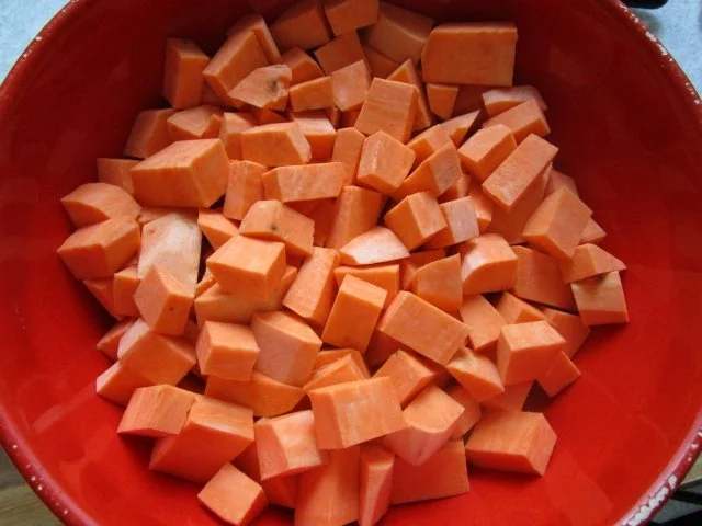 Rezept: Auflauf: von Rosenkohl und Süßkartoffel Bild Nr. 6 Auflauf: von Rosenkohl und Süßkartoffel - Rezept - Bild Nr. 6