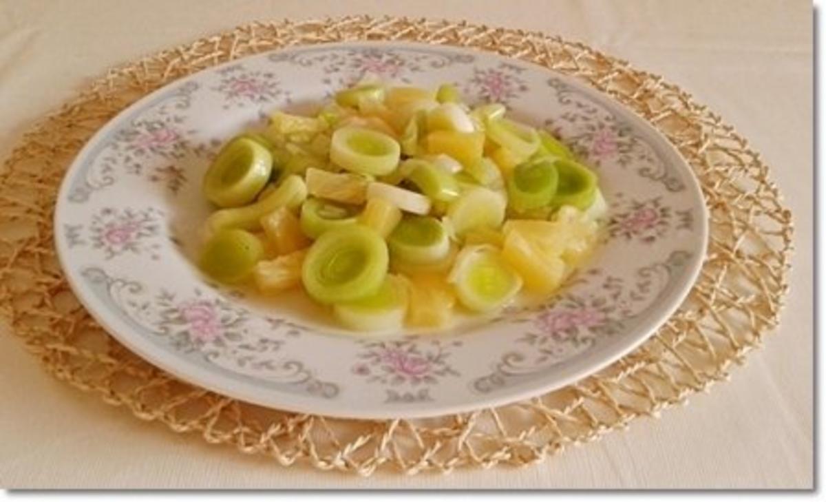 Lauch- Ananas-Erbsen Salat mit Eiern und  Joghurtsauce - Rezept - Bild Nr. 10