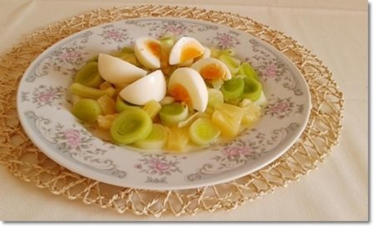 Lauch- Ananas-Erbsen Salat mit Eiern und  Joghurtsauce - Rezept - Bild Nr. 11