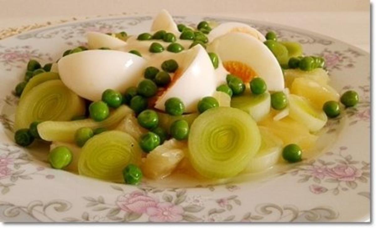 Lauch- Ananas-Erbsen Salat mit Eiern und  Joghurtsauce - Rezept - Bild Nr. 13