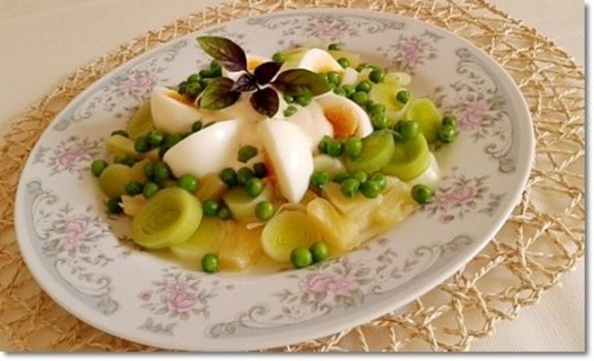 Lauch- Ananas-Erbsen Salat mit Eiern und  Joghurtsauce - Rezept - Bild Nr. 14