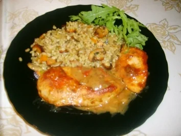 Bunte Ebli-Pfanne mit Hähnchenbrustfilet - Rezept