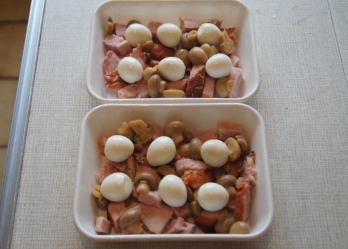 Sülze mit Kassler-Kotelett, Wachteleiern und Gemüse - Rezept - Bild Nr. 4