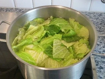 Auflauf vom bayr.Kartoffelsalat mit Wirsing - Rezept - Bild Nr. 2