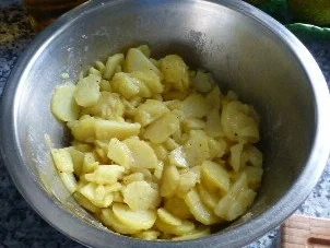 Auflauf vom bayr.Kartoffelsalat mit Wirsing - Rezept - Bild Nr. 3