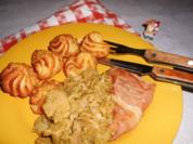 Feinschmecker-Schnitzel mit Pesto-Champignons>> - Rezept