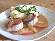 Rezept: Schweinemedaillons in Apfelwein-Sauce mit Kartoffel-Frischkรคse-Pรผree Schweinemedaillons in Apfelwein-Sauce mit Kartoffel-Frischkรคse-Pรผree - Rezept