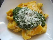 Kürbisgnocchi mit Spinat - Rezept