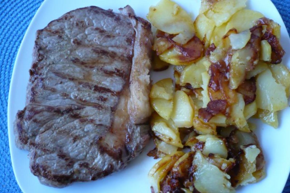 Rumpsteak mit Schmorkartoffeln - Rezept