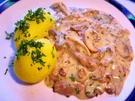 Ragout vom "Huhn" * mit braunen Champignons - Rezept