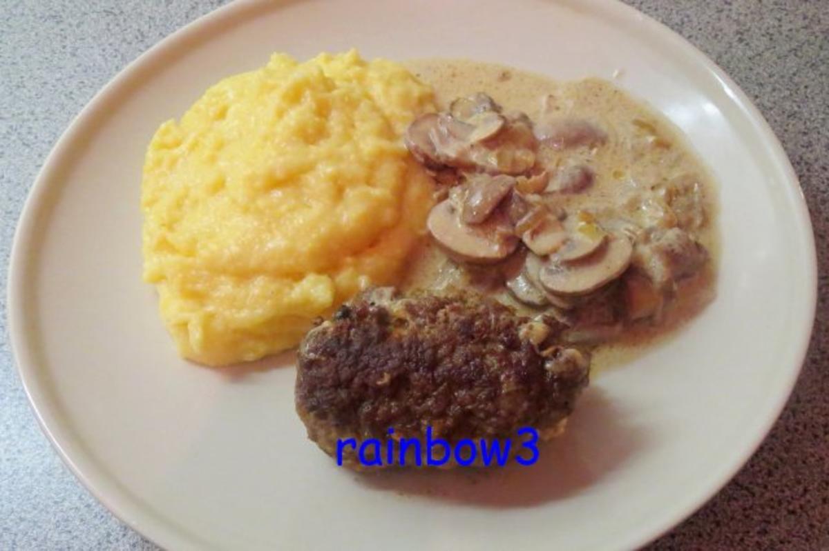 Kochen: Bifteki spezial mit Rahmchampignons - Rezept - Bild Nr. 6