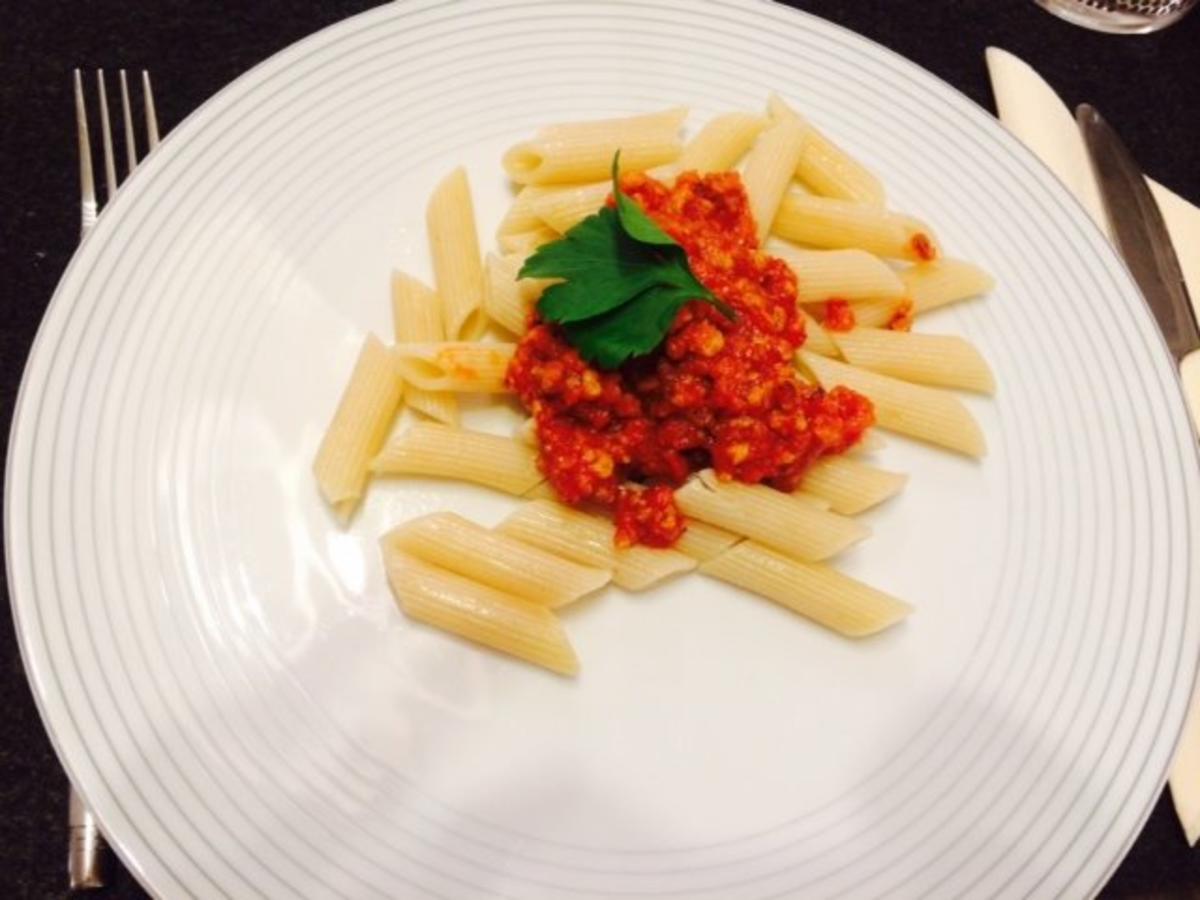 Bilder für Penne Rigate Sojanese Rezept