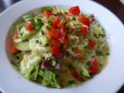 Schnellen Salat mit Quarkbrödle - Rezept