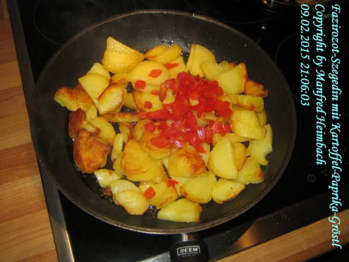 Fleisch – Fazirozot-Szegedin mit Kartoffel-Paprika-Gröstl - Rezept - Bild Nr. 2