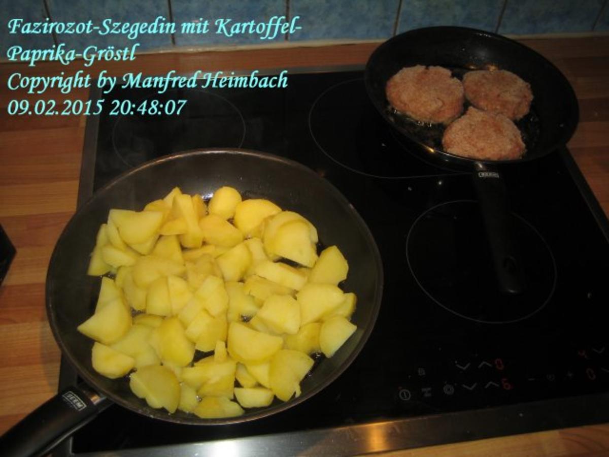 Fleisch – Fazirozot-Szegedin mit Kartoffel-Paprika-Gröstl - Rezept - Bild Nr. 3