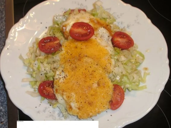 Panierter Mozarella auf Salat - Rezept