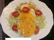 Panierter Mozarella auf Salat - Rezept