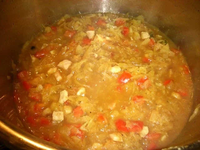 Rezept: Sauerkrauteintopf mit Kasseler Bild Nr. 3 Sauerkrauteintopf mit Kasseler - Rezept - Bild Nr. 3