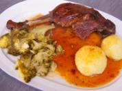 Gänsekeulen mit Brokkoli - Rezept