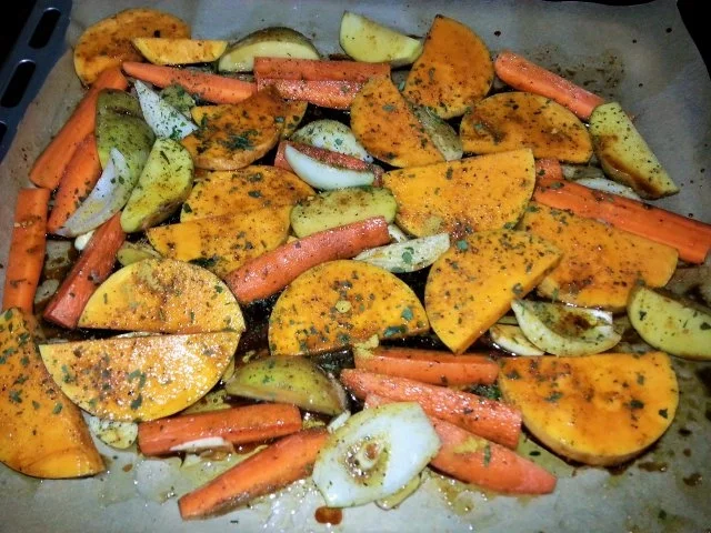 Karamellisiertes Blechgemüse meets Jagdwurst aus der Pfanne - Rezept - Bild Nr. 4