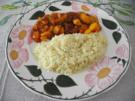 Reis an Gemüse - Ananas - Gulasch - Rezept