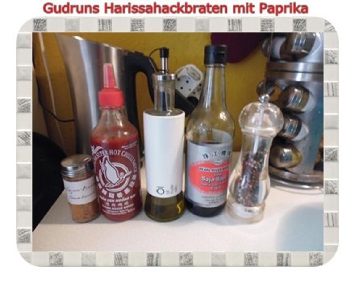Hackfleisch: Dekus-Hackbraten mit Harissa-Tomatensoße und Cajunofenkartoffeln - Rezept - Bild Nr. 4