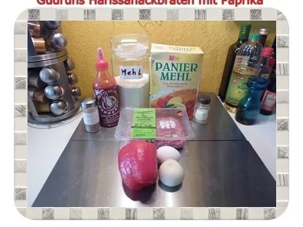 Hackfleisch: Dekus-Hackbraten mit Harissa-Tomatensoße und Cajunofenkartoffeln - Rezept - Bild Nr. 7