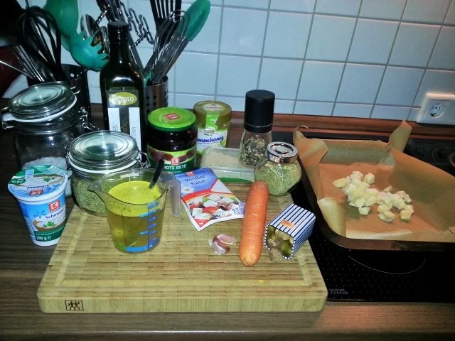 Rote Beete Risotto an gebackenen Wurzelgemüse und Schafskäse - Rezept - Bild Nr. 2