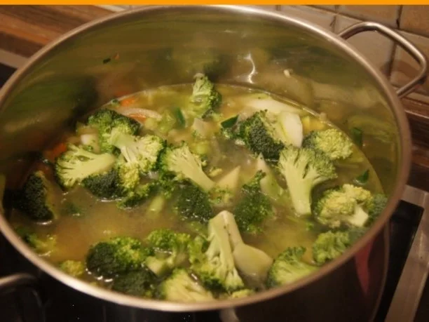 Pikante Gemüsesuppe mit Kokosmilch und Hähnchenbrustfilet - Rezept - Bild Nr. 9