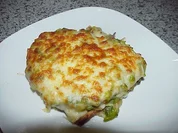 Kasseler-Gratin mit Porree-Rahm - Rezept