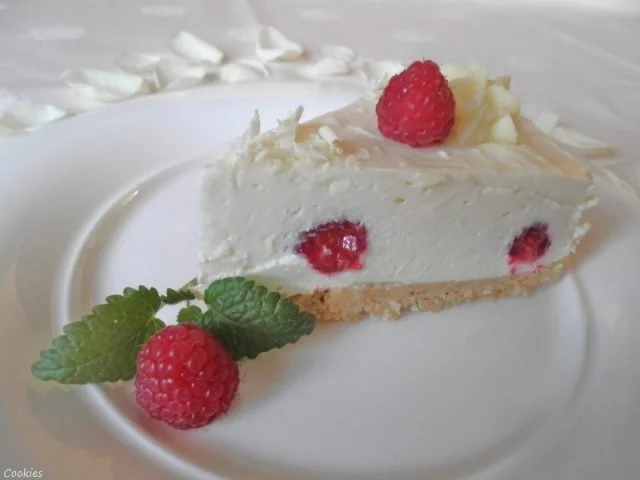 Rezept: White Chocolat Cheesecake ... with Raspberries ... Bild Nr. 3 White Chocolat Cheesecake ... with Raspberries ... - Rezept - Bild Nr. 3