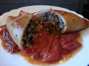 Geschmorte Tintenfischtuben mit Buchweizen-MangoldFüllung - Rezept