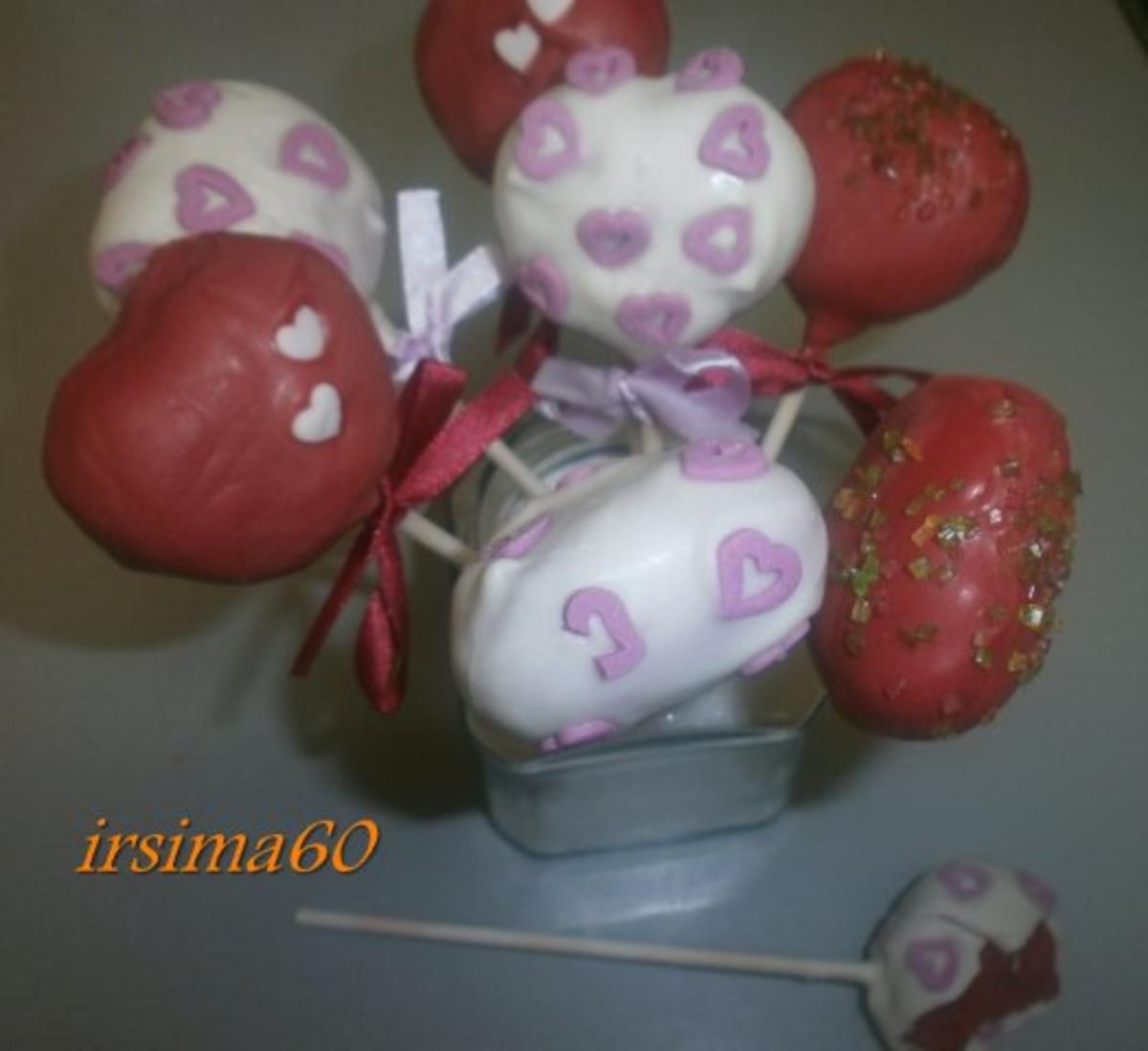 Cake Pop Herzen am Stiel - Rezept