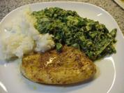 Putenschnitzel mit Spinat-Curry-Rahm - Rezept