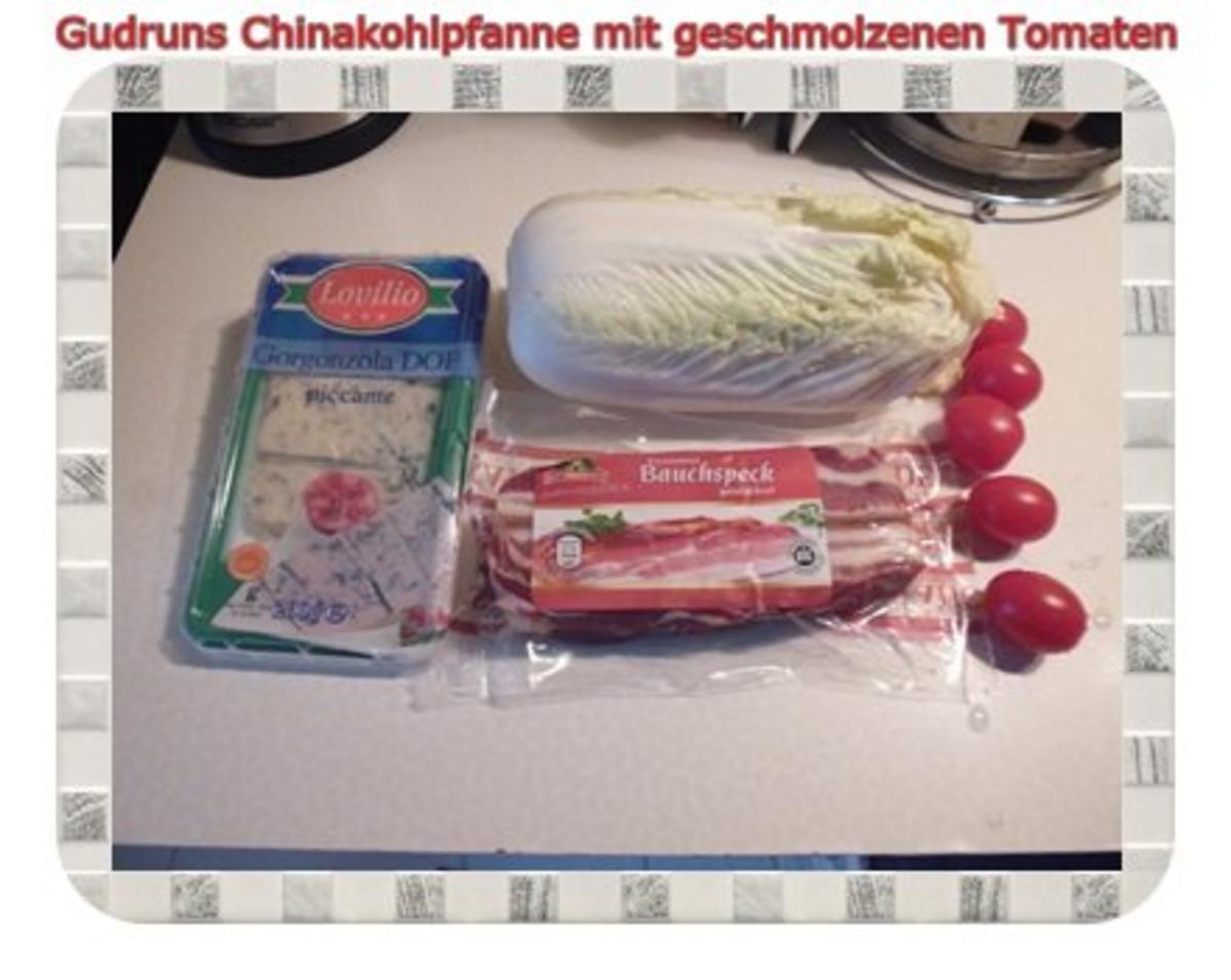 Gemüse: Chinakohlpfanne mit geschmolzenen Cherrytomaten - Rezept - Bild Nr. 2