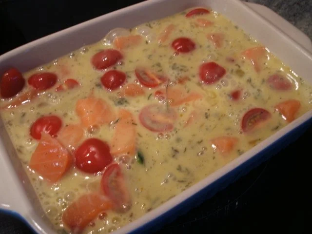 Rezept: Auflauf: Lachs-Gemüse-Auflauf Bild Nr. 6 Auflauf: Lachs-Gemüse-Auflauf - Rezept - Bild Nr. 6