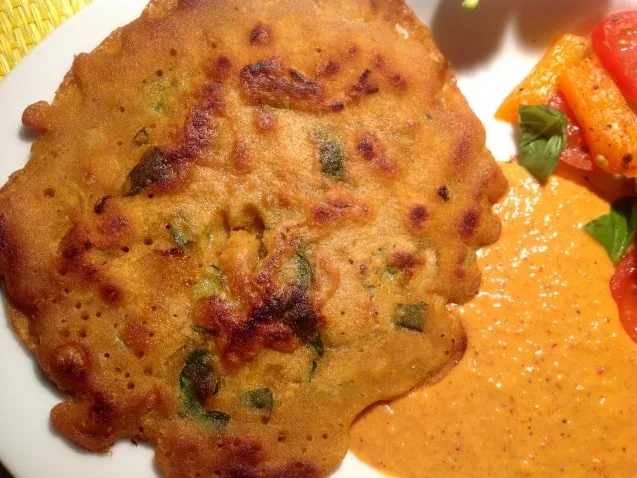 Maisfladen und ein Nuss-Chili-Dip - Rezept - Bild Nr. 2