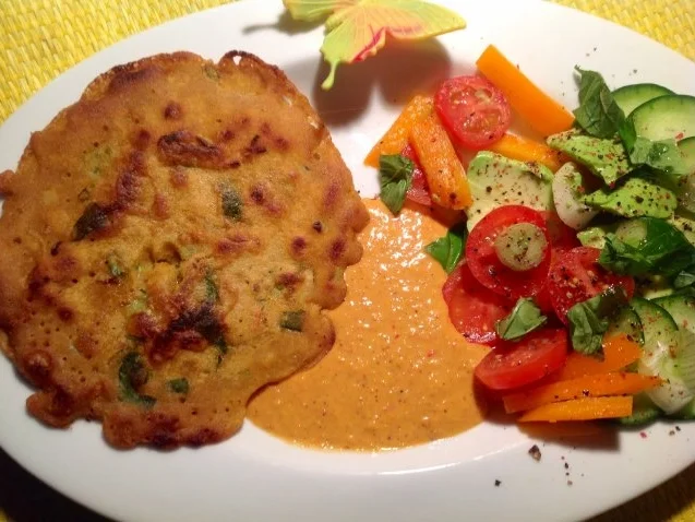 Maisfladen und ein Nuss-Chili-Dip - Rezept - Bild Nr. 3